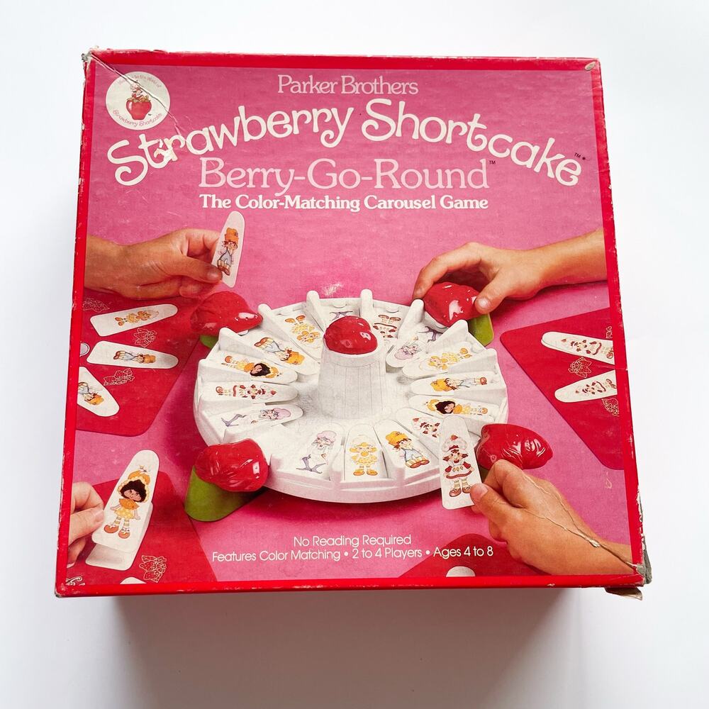 Vintage 1981 Strawberry Shortcake Berry-Go-Round Color Matching Game Complete
